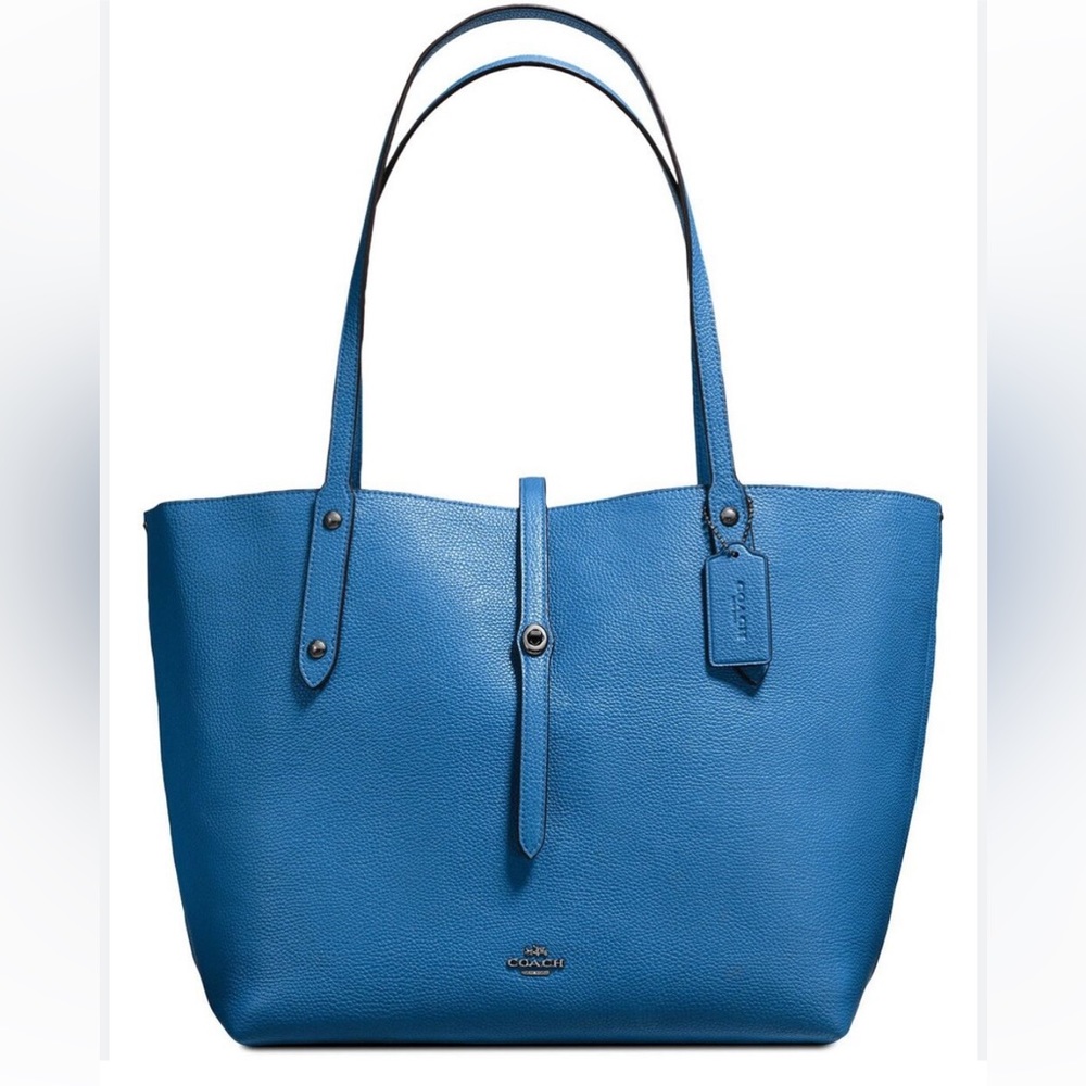 Coach Market Tote in Blue - Like New